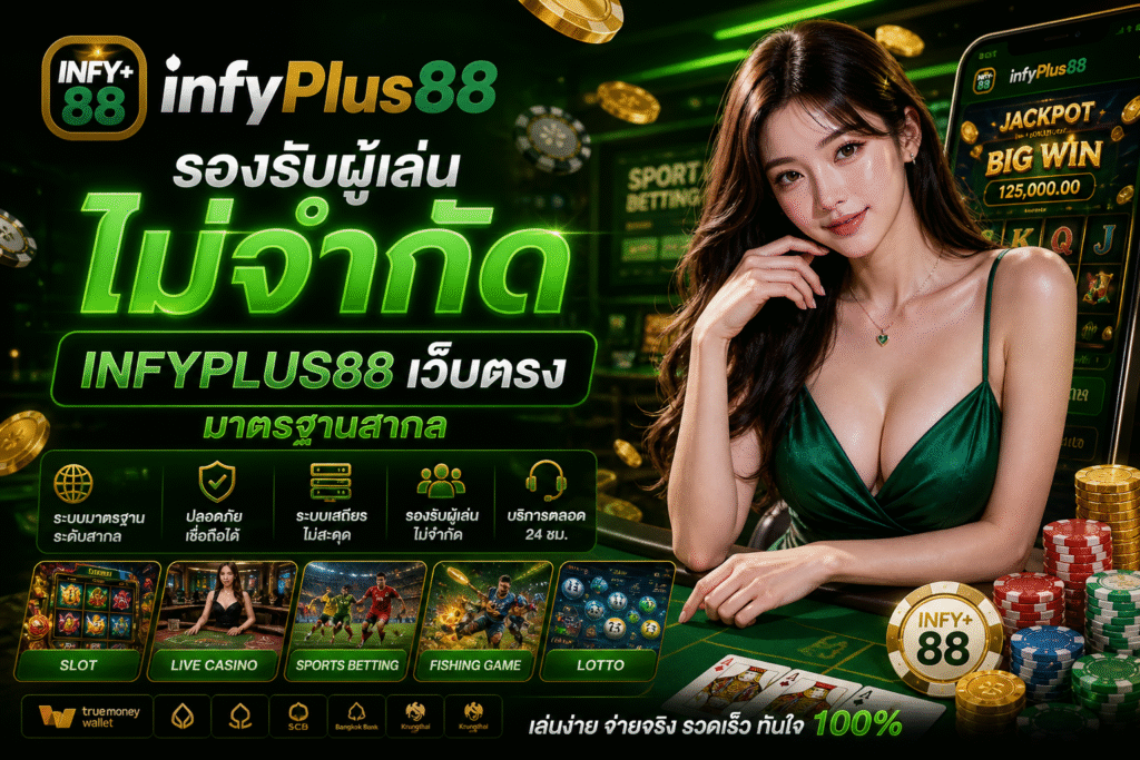 รองรับผู้เล่นไม่จำกัด INFYPLUS88 เว็บตรง มาตรฐานสากล